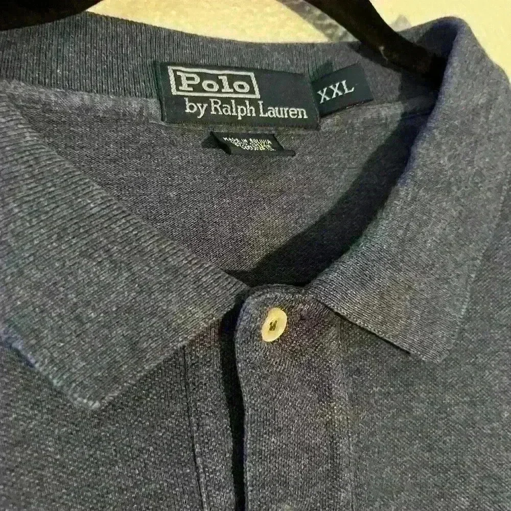 Men’s Ralph Lauren Polo Blue Polo Long Sleeve Shirt Size XXL - Picture 3 of 4